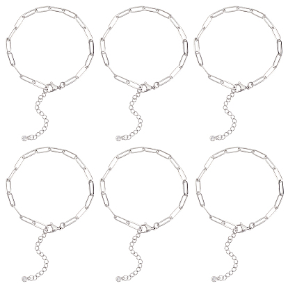 12шт. 304 браслеты из цепочек-скрепок из нержавеющей стали