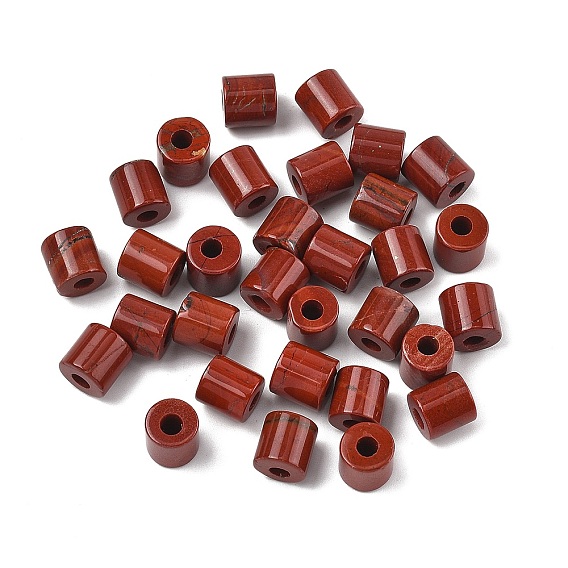 Натуральный красный бисер яшма, колонка