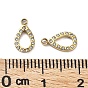 Ion Plating(IP) 304 Stainless Steel Charms, with Crystal Rhinestone, Teardrop Charm