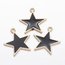 Alloy Enamel Pendants, Star