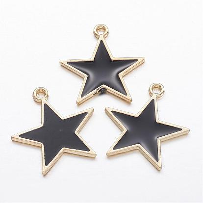 Alloy Enamel Pendants, Star