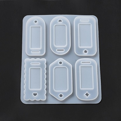 DIY Connector Charm Silicone Molds, Resin Casting Molds, for UV Resin, Epoxy Resin Jewelry Making, Moon/Butterfly/Rectangle