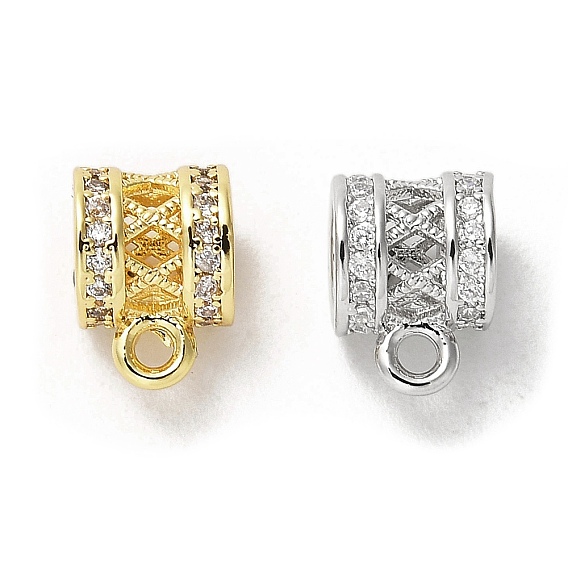 Латунные поручни из кубического циркония с микропаве, без кадмия, без никеля и без свинца, петля под залог, колонка