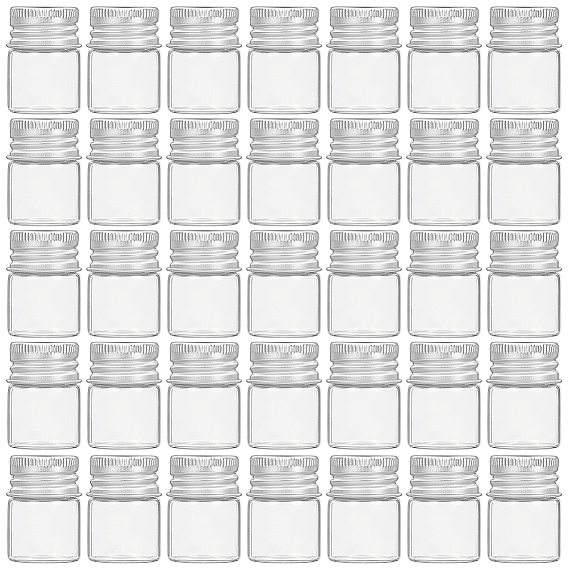 100шт пустые пробирки для хранения стеклянных бусин, с алюминиевой крышкой с платиновым покрытием и силиконовой пробкой., колонка