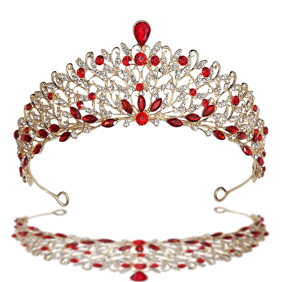 Ободки для волос с короной из сплава и стразами, элегантный головной убор на день рождения или в подарок взрослому человеку