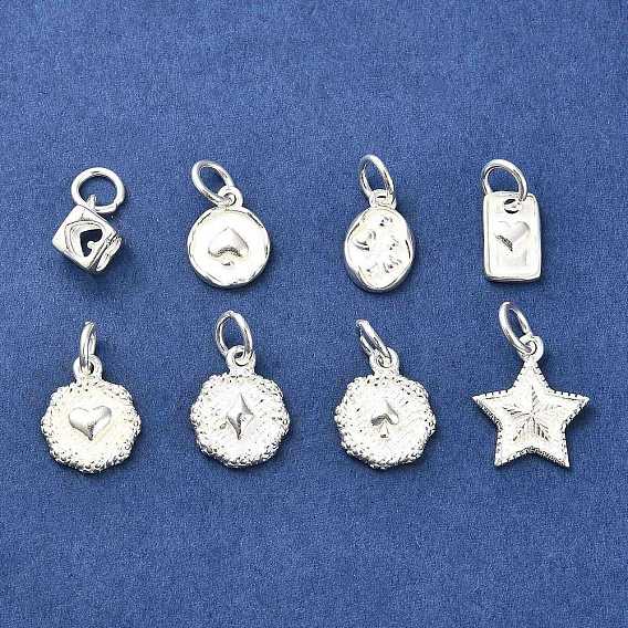 Sterling Silver Charms, with Jump Ring, with S925 Stamp
