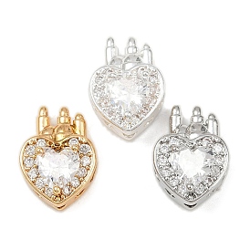 Латунные микро проложить кубического циркония многожильных ссылки, без кадмия, без никеля и без свинца, сердце