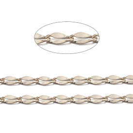 Brass Dapped Curb Chains, Twisted Chains, with Spool, Soldered