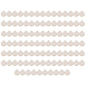 Позолоченные подвески из эмалевого сплава, эмалированные блестки, плоско-круглые