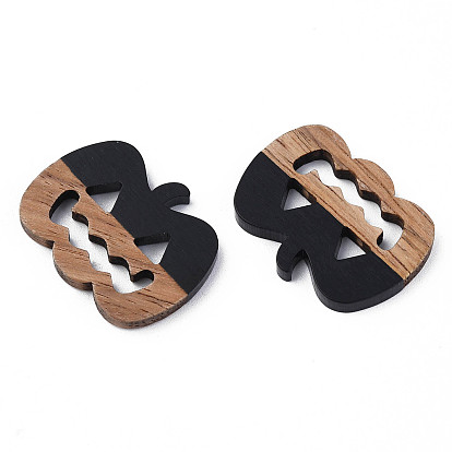 Филигранные столярные изделия из смолы и орехового дерева, тыква Тыква-фонарь, для Хэллоуина