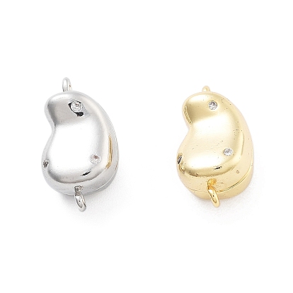 Магнитные застежки из латуни с микропейвом и прозрачным кубическим цирконием, без кадмия, без никеля и без свинца, слеза