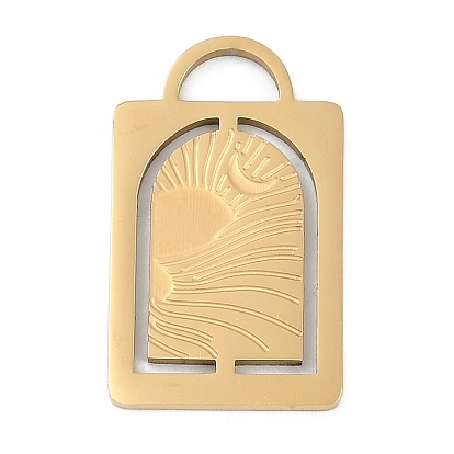 304 подвески из нержавеющей стали, прямоугольный шарм, ионное покрытие (ip)