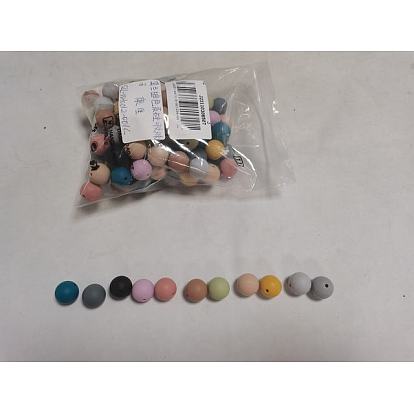 Perles de silicone écologiques de qualité alimentaire, ronde