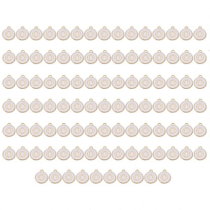 Позолоченные подвески из эмалевого сплава, эмалированные блестки, плоско-круглые