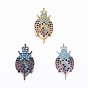 Brass Micro Pave Cubic Zirconia Links, Insect
