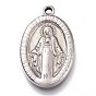 201 подвески из нержавеющей стали, овальные с рисунками " virgin mary"