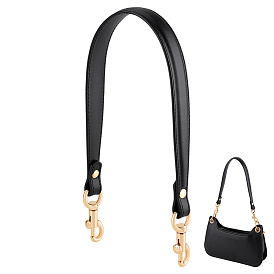 Сумочные ручки из композитной коровьей кожи с металлическими застежками для замены аксессуаров для сумок., золотой свет