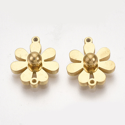 Ионное покрытие (ip) 304 звенья / соединители из нержавеющей стали, цветок