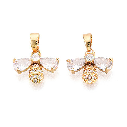 Латунные микро проложить кубического циркония прелести, без кадмия, без никеля и без свинца, Пчелы