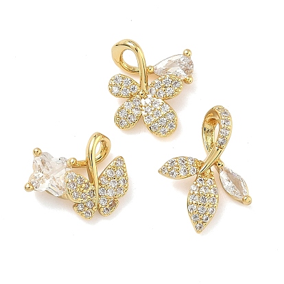Латунные микро проложить кубического циркония подвески, реальный 18 k позолоченный