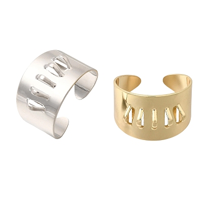 Brass Loop Ring Base, Cuff Rings, Flat Surface with Loops for Attaching Charms and Beads