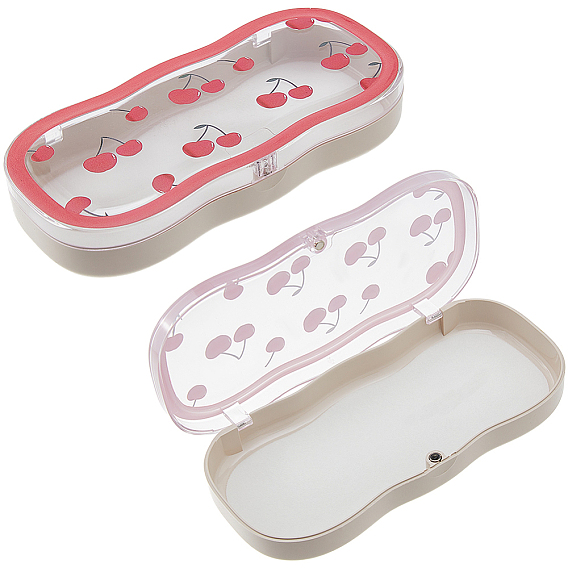 Симпатичные магнитные футляры для очков из АБС-пластика, солнцезащитные очки для очков, вишни шаблон