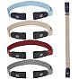 4Pcs 4 Style Unisex Adjustable No Buckle Imitation Leather Elastic Waist Belt, with Iron Button, for Jeans Pants Skirts