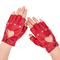 PU Leather Fingerless Gloves, Half-finger Gloves