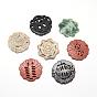 Natural & Synthetic Mixed Gemstone Pendant, Flat Round