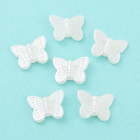 ABS Plastic Imitation Pearl Bead, Butterfly