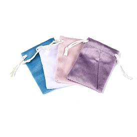 Бархатные мешочки для хранения украшений на шнурке, прямоугольные