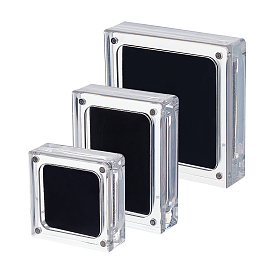 3шт 3 стиль акриловая презентационная коробка, с Велет, прямоугольные