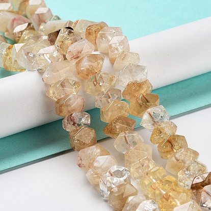 Natural Citrine Beads Strands, Nuggets, Faceted