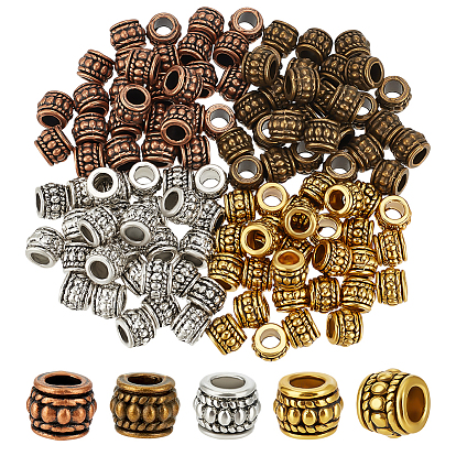 120 шт 4 цвета бусины из сплава тибетского стиля, колонка