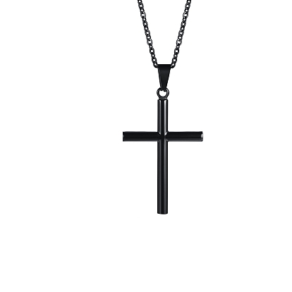 Колье-цепочка из нержавеющей стали, ожерелья с религиозным крестом для мужчин