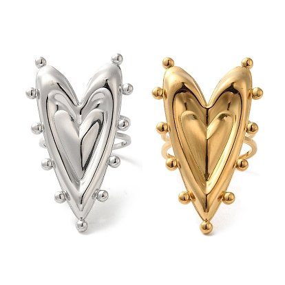 Ионное покрытие (ip) 304 перстни из нержавеющей стали, сердце