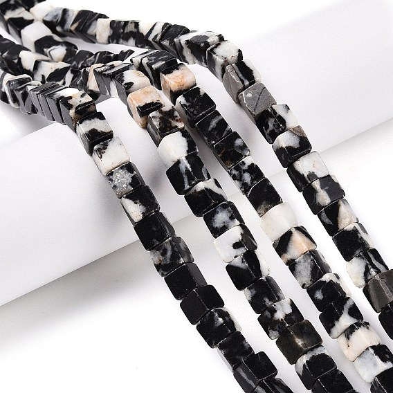 Природные зебры яшмы бисер нитей, кубические