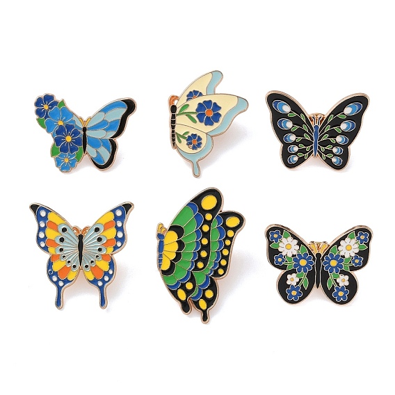Эмалированные булавки-бабочки, булавки для лацканов из сплава для одежды рюкзака