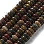 Natural Polychrome Jasper/Picasso Stone/Picasso Jasper Beads Strands, Saucer Beads, Rondelle