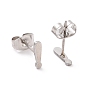 304 Stainless Steel Exclamation Point Stud Earrings for Women Men
