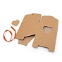 Bakery Box, with Heart PVC Display Window, Cardboard Gift Packaging Boxes for Cookies, Small Cakes, Muffin, Rectangle