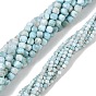 Природные ларимар бисер нитей, граненые, кубические, класс АА