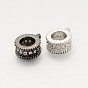 Brass Micro Pave Cubic Zirconia Tube Bails, Loop Bails, Lead Free, Inner Diameter: Cadmium Free, 8.5x7x3mm, Hole: 0.5mm, Inner Diameter: 3.5mm