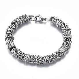 201 византийский браслет-цепочка из нержавеющей стали для мужчин и женщин, без никеля 