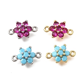 Латунные микро проложить кубических ссылки циркония, без кадмия, без никеля и без свинца, цветок