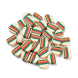 Handmade Polymer Clay Beads, Hamburger