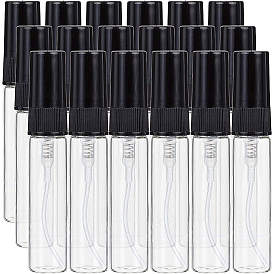 Mini vaporisateurs en verre rechargeables, avec pulvérisateur à brouillard fin en plastique et capuchon anti-poussière, pour le parfum, huile essentielle