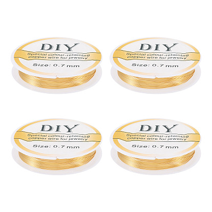 4 катит медную проволоку, круглая бисерная проволока для изготовления украшений, долговечный