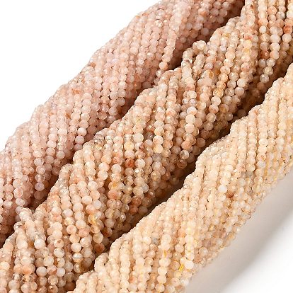 Нагретые нити из натуральных цитриновых бусин, граненые круглые