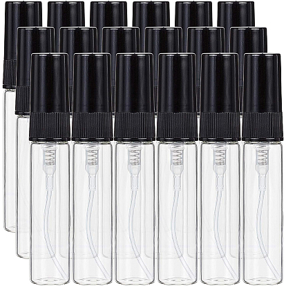 Mini vaporisateurs en verre rechargeables, avec pulvérisateur à brouillard fin en plastique et capuchon anti-poussière, pour le parfum, huile essentielle